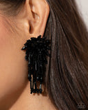 Paparazzi Congratulatory Charm - Black Earring