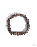 Paparazzi Matte Motivation - Brown Bracelet