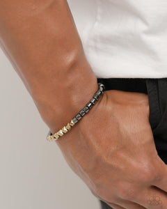 Paparazzi Cubed Cache - Black Bracelet