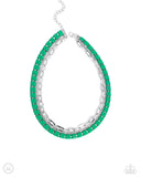 Paparazzi LAYER of the Year - Green Necklace