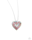 Paparazzi Hallucinatory Hearts - Red Necklace