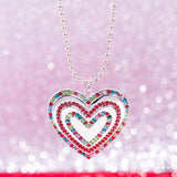 Paparazzi Hallucinatory Hearts - Red Necklace