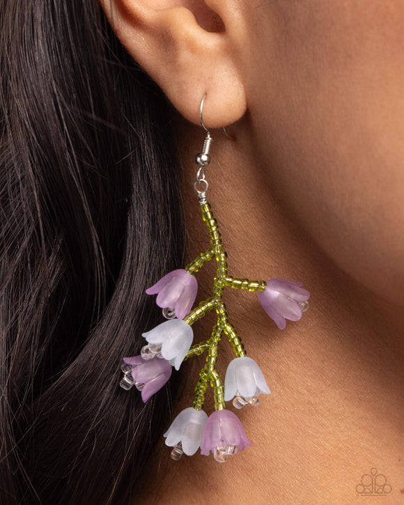 Paparazzi Beguiling Bouquet - Purple Earring