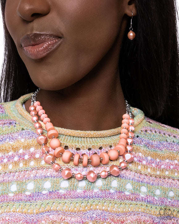 Paparazzi Shape Shifting Sense - Orange Necklace