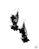 Paparazzi Petaled Precipitation - Black Earring