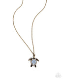 Paparazzi Turtle Tourist - Brass Necklace