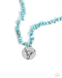 Paparazzi Longhorn Leader - Blue Necklace