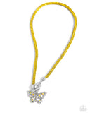 Paparazzi On SHIMMERING Wings - Yellow Necklace