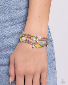 Paparazzi Scattered Sheen - Yellow Bracelet