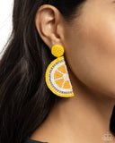 Paparazzi Lemon Leader - Yellow Earring