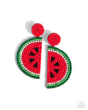 Paparazzi Watermelon Welcome - Red Earring