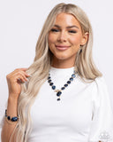 Paparazzi Beaming Baroque - Blue Necklace