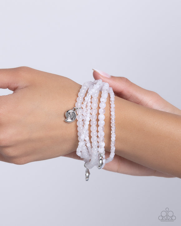 Paparazzi Swirling Shopaholic - White Bracelet