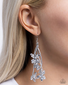 Paparazzi Petaled Precipitation - Silver Earring