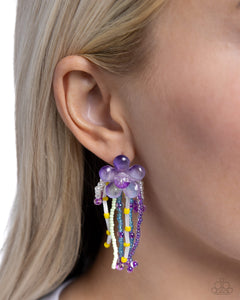 Paparazzi Japanese Blossoms - Purple Earring