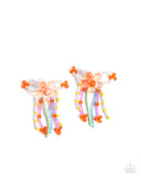 Paparazzi Japanese Blossoms - Orange Earring