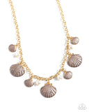 Paparazzi Seashell Sophistication - Brown Necklace