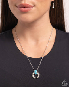 Paparazzi Horseshoe Haute - Blue Necklace