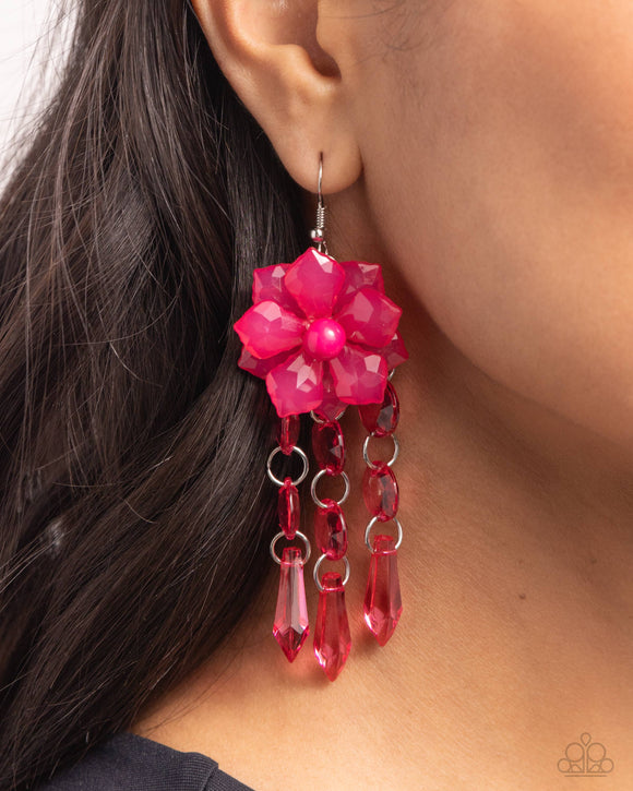 Paparazzi Hawaiian Hallmark - Pink Earring