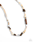 Paparazzi Beachy Beginner - Brown Necklace