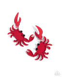 Paparazzi Crab Couture - Red Earring