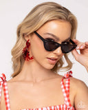 Paparazzi Crab Couture - Red Earring