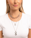 Paparazzi Dotted Demeanor - Silver Necklace