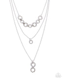 Paparazzi Dotted Demeanor - Silver Necklace