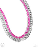 Paparazzi Exaggerated Effort - Pink Necklace