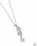 Paparazzi Sparkling Seahorse - Silver Necklace
