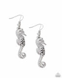 Paparazzi Seahorse Sheen - Silver Earrings