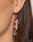 Paparazzi Seahorse Sheen - Copper Earrings