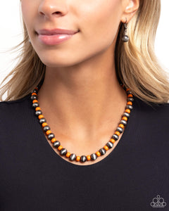 Paparazzi Contemporary Confidence - Orange Necklace