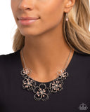 Paparazzi Wiry Wallflowers - Pink Necklace