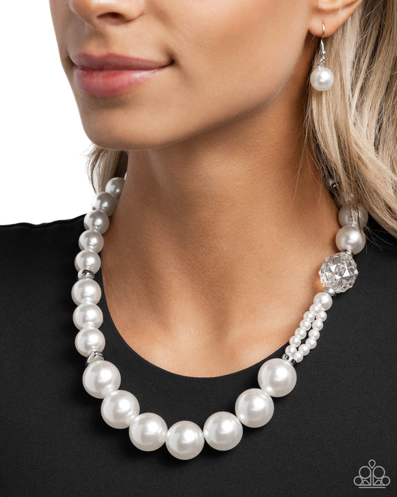 Paparazzi Crystal Class - White Necklace