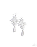 Paparazzi Vintage Veining - White Earring