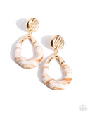 Paparazzi High-Sheen Swirls - Gold Earring