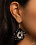 Paparazzi Tropical Treasure - Black Earrings