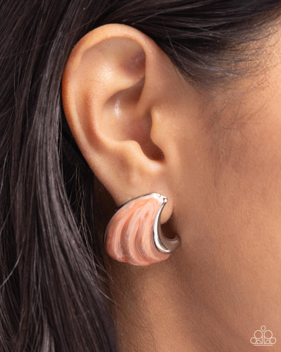 Paparazzi Whimsical Waves - Orange Earring