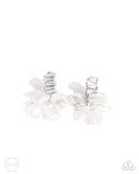 Paparazzi Stacked Sprigs - White Earring