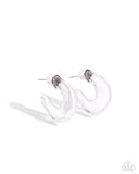 Paparazzi Clear Charm - White Earring