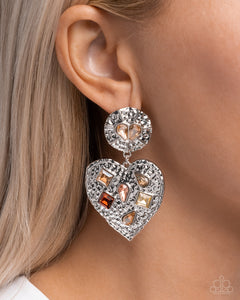 Paparazzi Antiqued Allure - Brown Earring