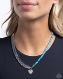 Paparazzi Squared Sweetheart - Blue Necklace