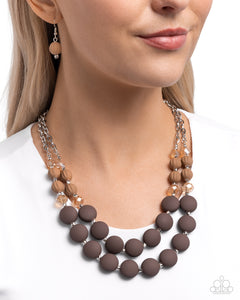 Paparazzi Whimsically Wealthy - Brown Necklace