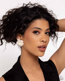 Paparazzi Tulle Twist - White Earring
