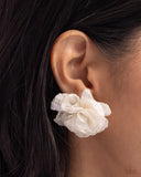 Paparazzi Tulle Twist - White Earring