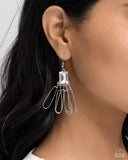 Paparazzi Factory Flair - White Earring