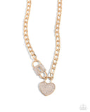 Paparazzi Lock Up Your Love - Gold Necklace