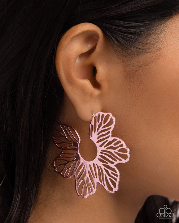 Paparazzi Floral Fame - Pink Earring