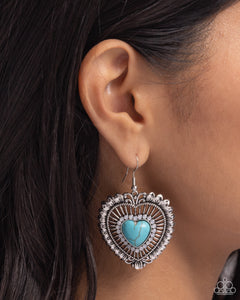 Paparazzi Antiqued Advocate - Blue Earring